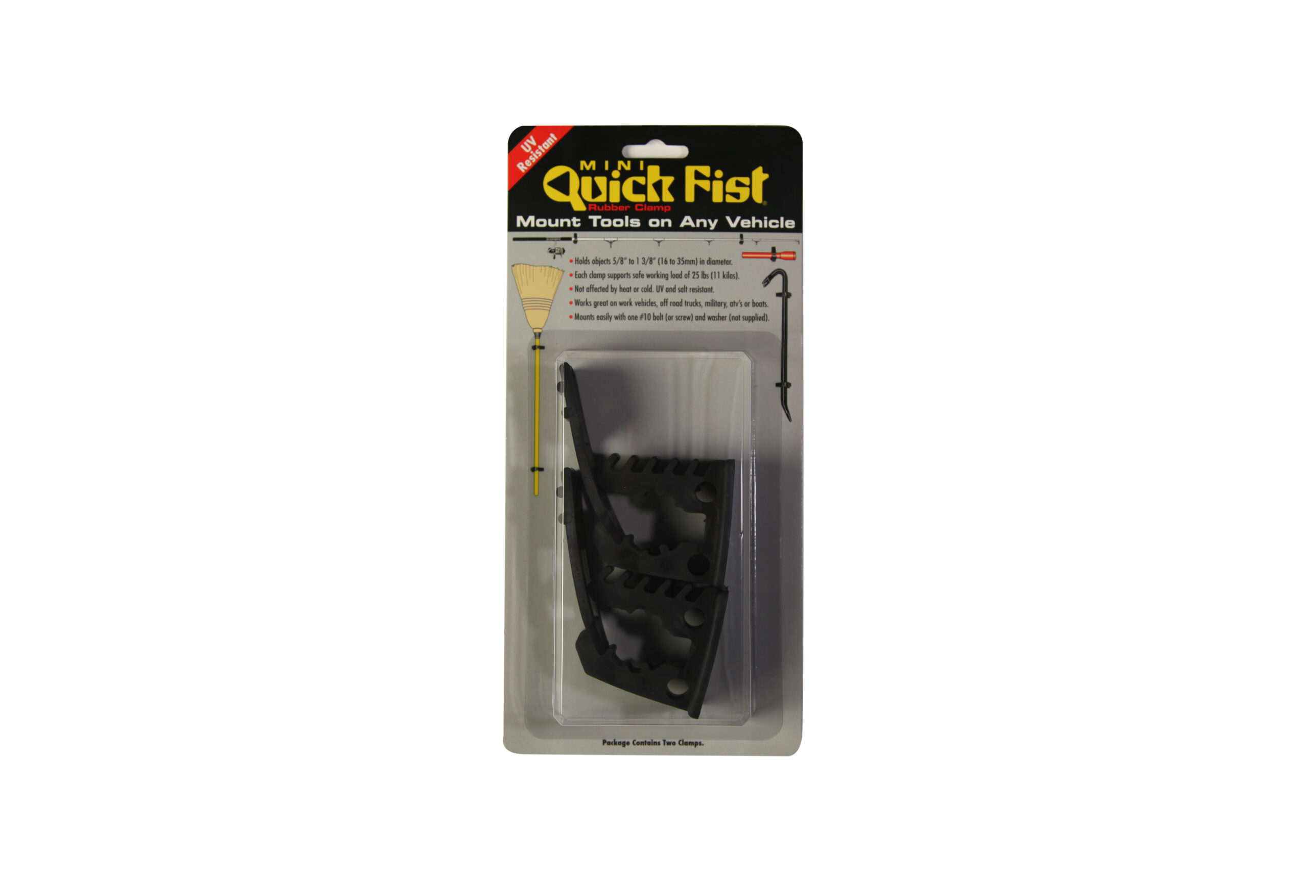 Quick Fist Clamp for Mounting Tools Equipment Auto Offroad ATV UTV Truck  Trailer RV Boat Home Accessories 1.18″ – 1.42″ Diameter - blackdiamond
