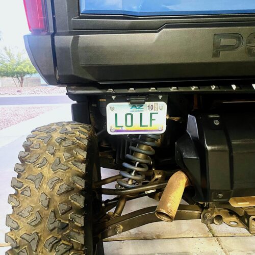 Polaris Xpedition M/C Style License Plate Bracket with LED Light and Wiring Harness