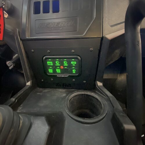 Polaris General – Lower Center Console Auxbeam 8 gang Switch Panel Mount Kit