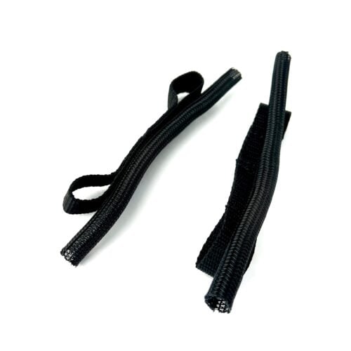 Extended Rear Door Limiting Straps With Wire Loom