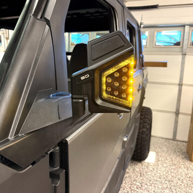 Polaris Xpedition Lighted Mirror with Adapter Kit - B's Fab UTV